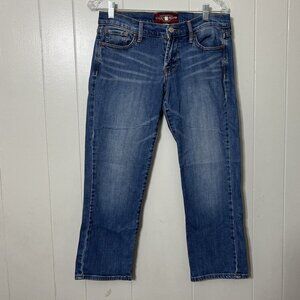 Lucky Brand Womens Sweet Crop Blue Jeans Stretch Size 4/27 (30x25) EUC